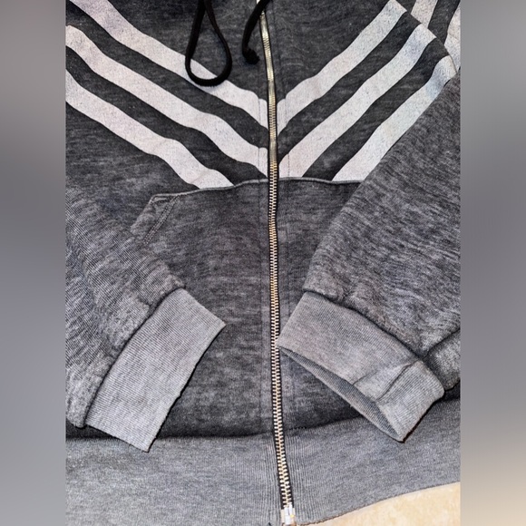 WILDFOX Tri stripe Burnout Jersey jacket women’s size large - Picture 7 of 17